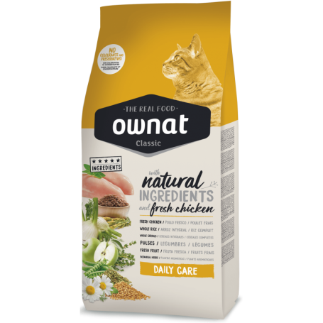 Ownat classic daily care gato adulto 4 Kg + REGALO vaso medidor