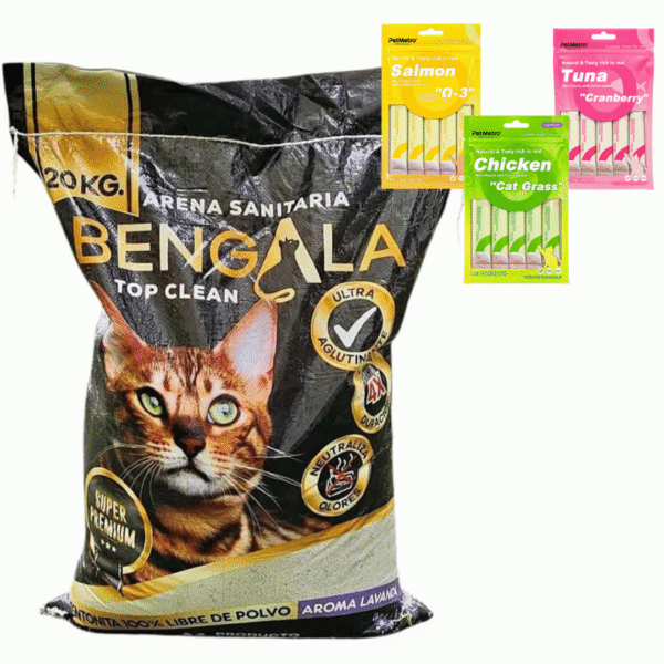Arena Bengala lavanda 40 Kg (2 sacos de 20 Kg) + REGALO snack
