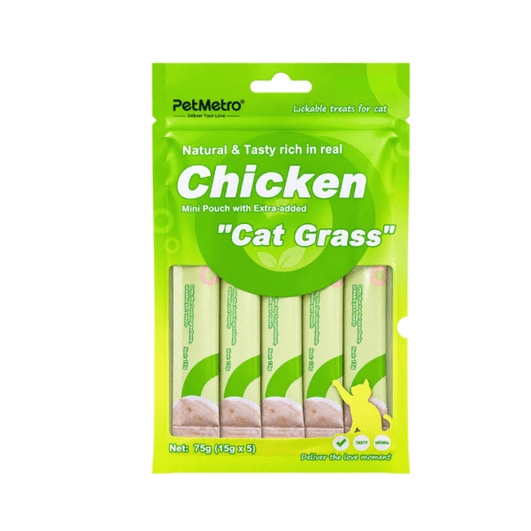 PetMetro creamy pollo & hierba gatera 75 g (5 tubitos de 15 g)